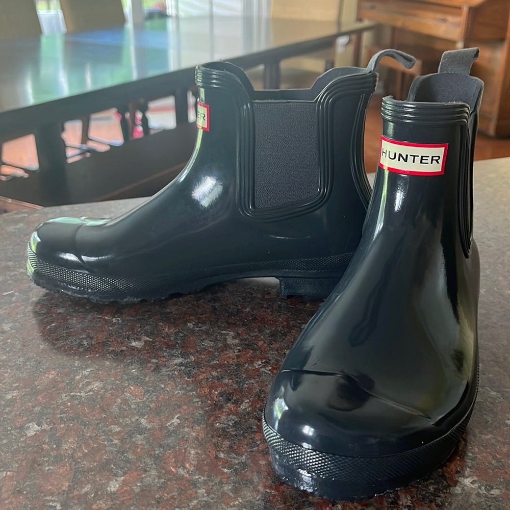 Women’s Hunter Ankle Boots Dark Grey Gloss
